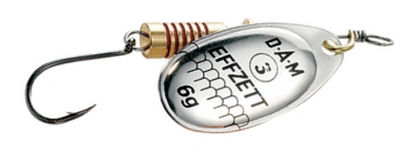 DAM Effzett Spinner mit Einfachhaken Silber